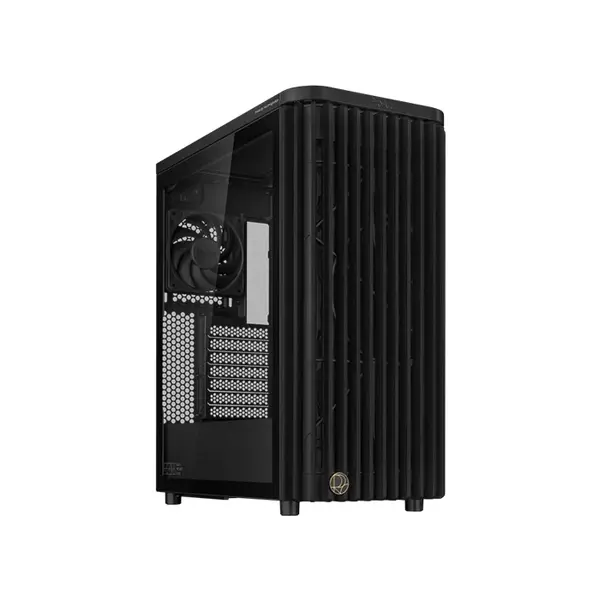 ASUS ProArt PA401 Wood Edition Tempered Glass Panel ATX Mid Tower Creator Case, Dual 160mm Front Fans, FSC-Certified Ash Wood Front Panel, USB 20Gbps Type-C