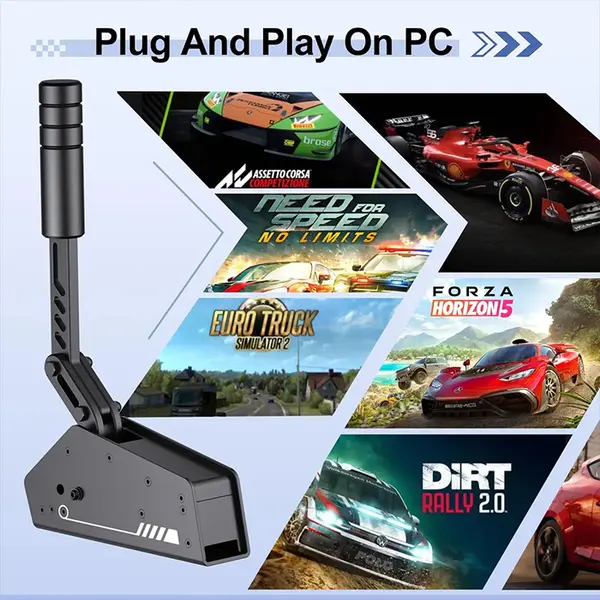 PXN HB S USB PC Handbrake, 16-Bit Hall Sensor, Linear Handbrake, Sim Racing, V3 V900 V9 V10 V12 G27 G29 G920 T500 T300