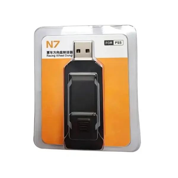 PXN N7 Racing Wheel Wireless Dongle, USB Bluetooth Receiver, PS5 Compatible Racing Wheel Adapter, Plug and Play Multi-Wheel Connectivity Solution