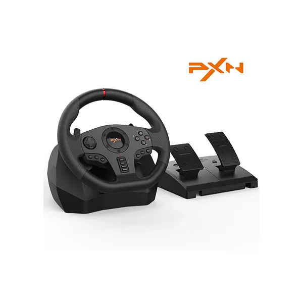 PXN V900 Gaming Steering Wheel with Pedals and Joystick, Multi-Platform Racing Simulator Controller, Adjustable Driving Controls, Immersive Racing Experience Accessory