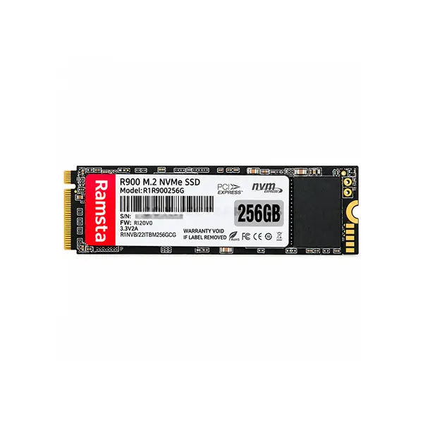 RAMSTA R900 256GB M.2 2280 PCIe NVMe SSD, Up to 3000MB/s Read & 1000MB/s Write, MLD/TLC Flash, Metal Shell, S.M.A.R.T & TRIM Support Ramsta