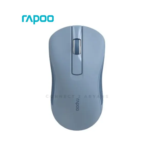 Rapoo B20 Silent Wireless Optical Mouse, 2.4GHz Wireless Connectivity, 1200 DPI Optical Sensor, Silent Click Design, Blue Edition