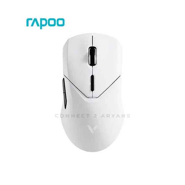 Rapoo VT9PRO Wireless & Wired Gaming Mouse, PAW3398 Optical Sensor, Up to 26000 DPI, 8000Hz Polling Rate, 10 Programmable Buttons, 68g Ultra-Lightweight Design White
