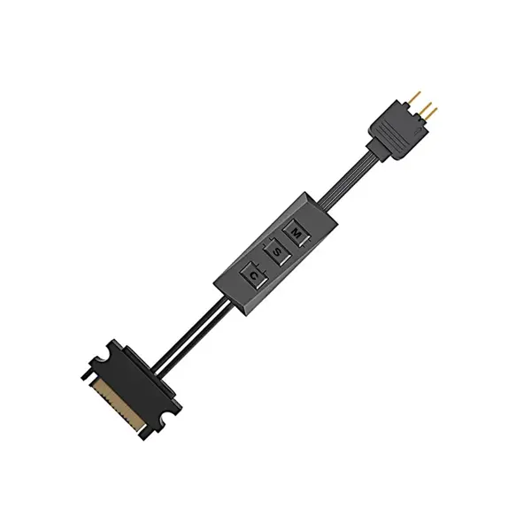 ID-COOLING RC-ARGB Extension and Lighting Control Cable, Addressable RGB Synchronization Cable for PC Lighting Systems