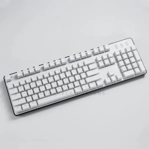 Redragon A130 SCARAB Pudding Keycaps White, 104-Key Double Shot PBT Keycap Set, Translucent Pudding Design, OEM Profile, ANSI Layout Mechanical Keyboard Keycaps