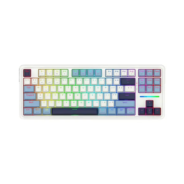 Redragon Antonium Pro K728 WBB-RGB-PRO Mechanical Gaming Keyboard, 80% Compact Layout, Tri-Mode Wireless Connectivity, Gasket Mount Structure, Hot-Swappable Mechanical Design, RGB Backlighting Effects