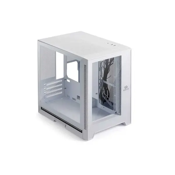 Redragon HOTROD GC-MC211W RGB Gaming PC Case, ITX Micro-ATX Support, Dual Tempered Glass Panels, Compact Chassis