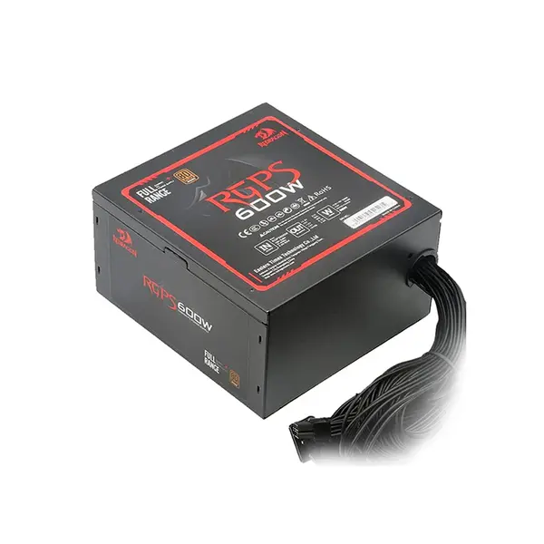 Redragon RGPS GC-PS003 Gaming PC Power Supply, 600W Output Capacity, 80 PLUS Bronze Certified Efficiency, Fully Modular Cable Design, ATX Form Factor, Reliable Gaming and Productivity PSU