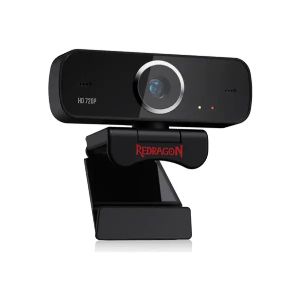 Redragon GW600 FOBOS 720P Webcam, HD 1280×720 Video Resolution, Dual Microphone Design, USB Plug-and-Play Connectivity, Video Conferencing and Online Communication Camera