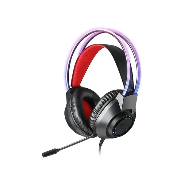 Redragon H231 SCREAM Wired Gaming Headset, 40mm Audio Drivers, Stereo Sound Performance, RGB Lighting Effects, Wired Gaming Audio Design, Comfortable Gaming Headphones