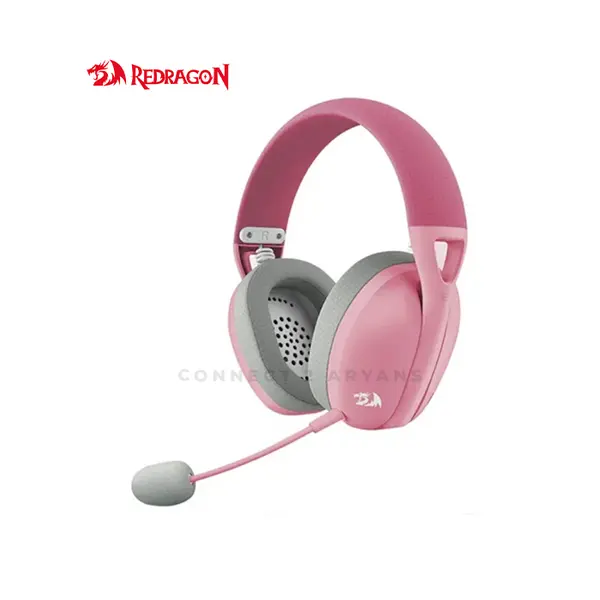 Redragon H848PK IRE PRO Wireless Gaming Headset Pink, Tri-Mode Wireless Connectivity, 7.1 Surround Sound, Detachable Microphone, Lightweight Gaming Headset