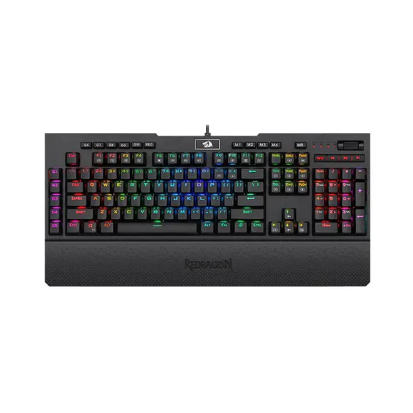 Redragon K586 BRAHMA RGB Mechanical Gaming Keyboard, Full-Size Layout, Wired USB Connectivity, Mechanical Switch Design, RGB Backlighting Effects, High-Performance Gaming Keyboard