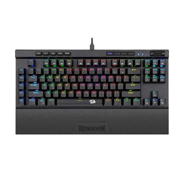 Redragon K587 MAGIC WAND PRO RGB Mechanical Gaming Keyboard, 87-Key Layout, Blue Mechanical Switches, RGB Backlighting Effects, Wired USB Connectivity, High-Performance Gaming Keyboard