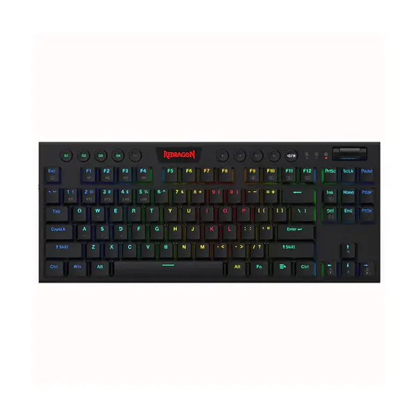Redragon K621 HORUS TKL RGB Wireless Mechanical Gaming Keyboard, Tenkeyless Layout, Low Profile Design, Black Edition
