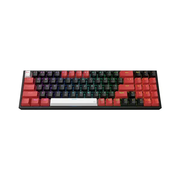 Redragon K628 POLLUX Pro BRW RGB Mechanical Gaming Keyboard, 75% Compact Layout, Tri-Mode Wireless Connectivity, Mechanical Switch Design, RGB Backlighting Effects, High-Performance Wireless Gaming Keyboard