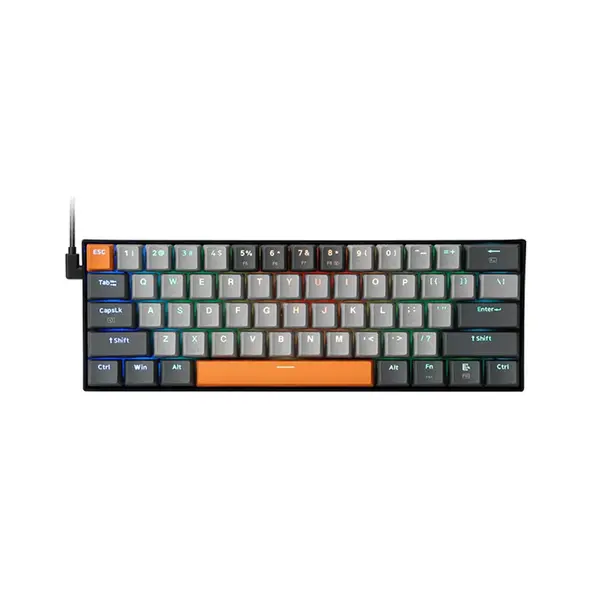 Redragon K644 SE CARAXES RGB Mechanical Gaming Keyboard, 65% Compact Layout, Wired USB Connectivity, Mechanical Switch Design, RGB Backlighting Effects, High-Performance Gaming Keyboard