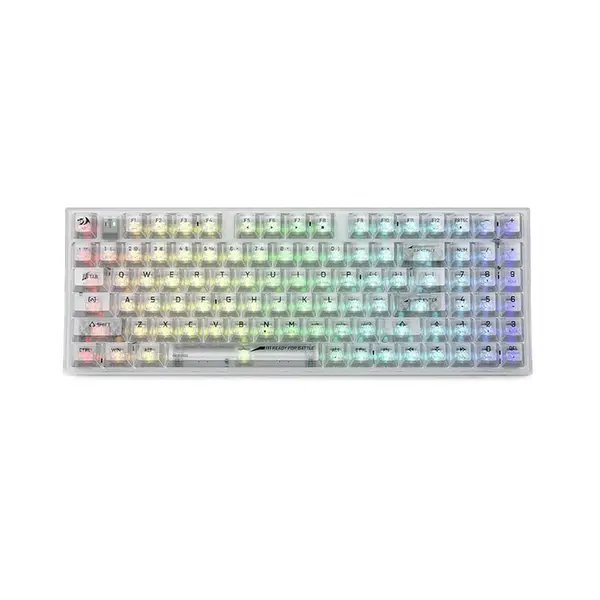 Redragon K658W IRELIA PRO RGB Mechanical Gaming Keyboard, Wired USB & Bluetooth Connectivity, White Edition