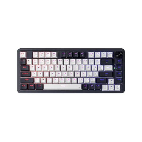 Redragon K673 WB UCAL PRO RGB Mechanical Gaming Keyboard, 75% Compact Layout, Tri-Mode Wireless Connectivity, Mechanical Switch Design, RGB Backlighting Effects, High-Performance Wireless Gaming Keyboard