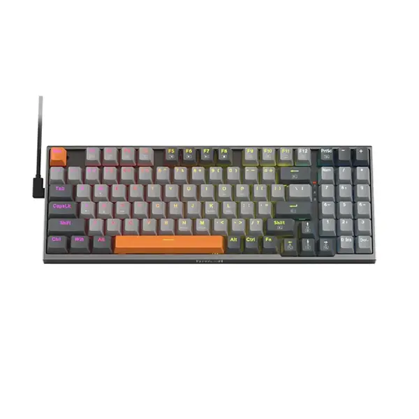 Redragon OLAF K648-GGRGB Wired Mechanical Gaming Keyboard, Compact 78-Key Layout, RGB Backlighting, Hot-Swappable Mechanical Switch Design