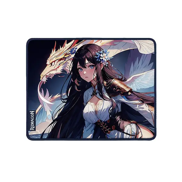 Redragon P046-S Anime Blue Gaming Mouse Pad Desk Mat, Extended Surface Design, Smooth Low-Friction Fabric Surface, Anti-Slip Rubber Base, Gaming and Productivity Desk Mat