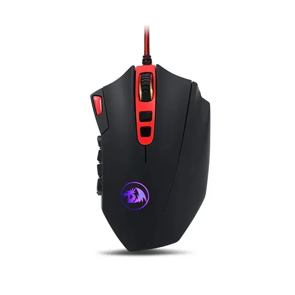Redragon Perdition 2 M901-1 MMO RGB Gaming Mouse, 24000 DPI Optical Sensor, Programmable Multi-Button Layout, RGB Lighting Effects, Wired USB Connectivity, High-Performance MMO and MOBA Gaming Mouse