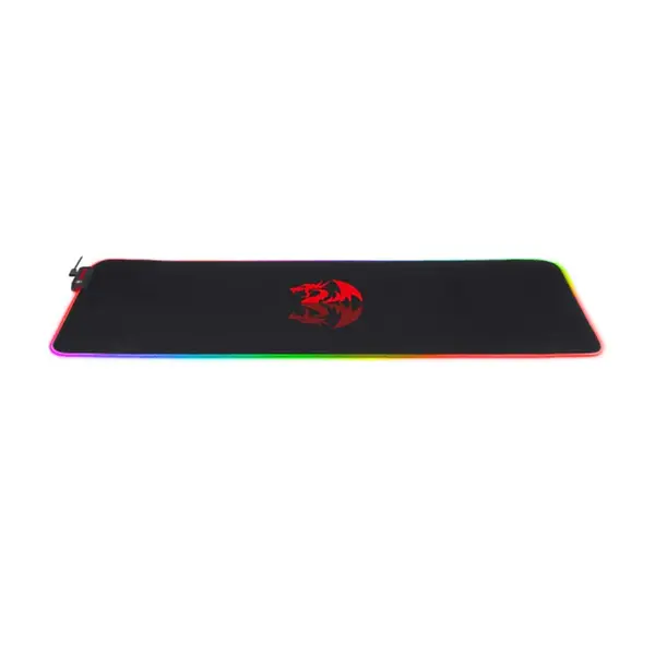 Redragon P027 NEPTUNE RGB Gaming Extended Mouse Pad, Large Extended Surface Design, RGB Edge Lighting Effects, Smooth Precision Tracking Surface, Anti-Slip Rubber Base Gaming Desk Mat