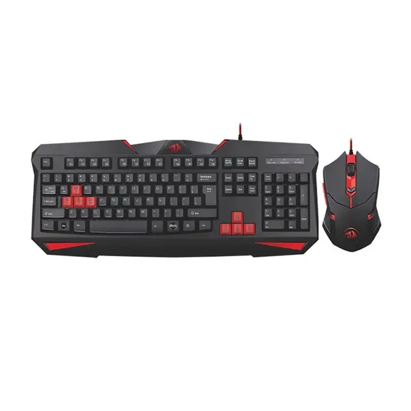 Redragon S101-2 VAJRA Gaming Combo Set, VAJRA Gaming Keyboard, CENTROPHORUS Gaming Mouse, RGB Gaming Design, Wired USB Connectivity, Complete Gaming Peripheral Bundle