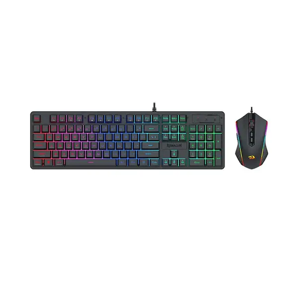 Redragon S107-BA RGB Gaming Keyboard and Mouse Combo Set, Full-Size 104-Key Layout, 10000 DPI Gaming Mouse, RGB Lighting Effects, Wired USB Connectivity Gaming Bundle
