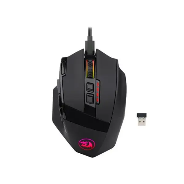 Redragon Sniper Pro M801P-RGB Dual Mode Gaming Mouse, 16000 DPI Optical Sensor, 40G Acceleration, Wireless Connectivity