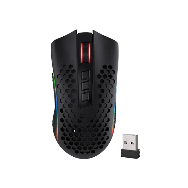 Redragon M808-KS Storm Pro RGB Wireless Gaming Mouse, 16000 DPI Sensor, PixArt 3335 Optical Sensor, Lightweight Design