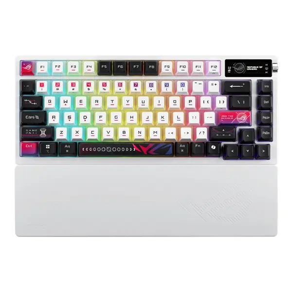 ASUS ROG Azoth X M704 Wireless Custom Gaming Keyboard, ROG NX Snow V2 Switches, 75% Compact Layout, OLED Display, PBT Keycaps