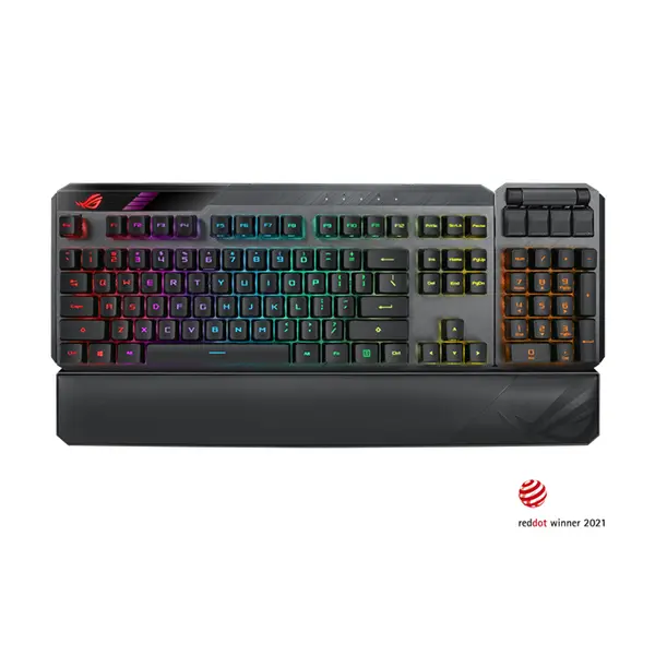 ASUS ROG Claymore II MA02 Wireless Mechanical Gaming Keyboard, ROG RX Red Optical Switches, Detachable Numpad, Tri-Mode Connectivity, Aura Sync RGB