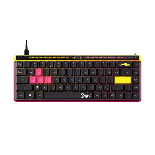 ASUS ROG Falchion Ace M606 HFX ZywOo Edition Magnetic Gaming Keyboard, ROG HFX Magnetic Switches, 65% Compact Layout, Rapid Trigger, Aura Sync RGB