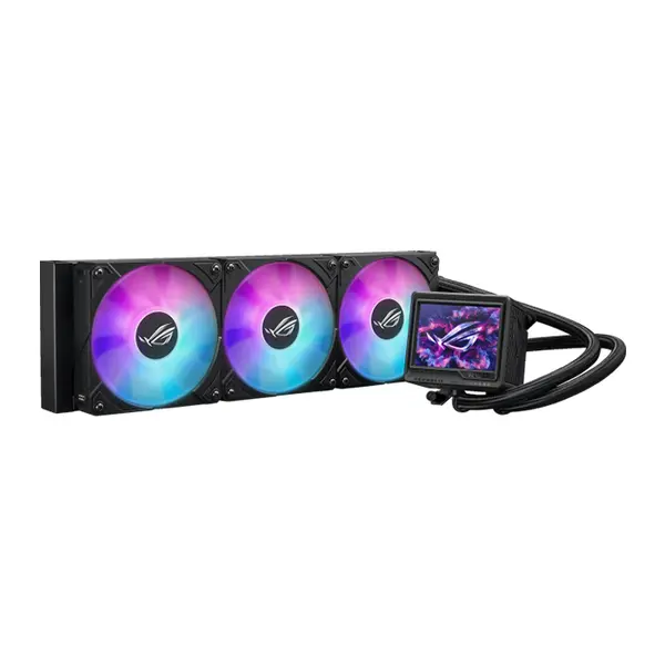 ASUS ROG Ryujin III 360 ARGB Extreme CPU Liquid Cooler, 3.5 Inch LCD Display, 360mm Radiator, Triple 120mm Magnetic ARGB Fans