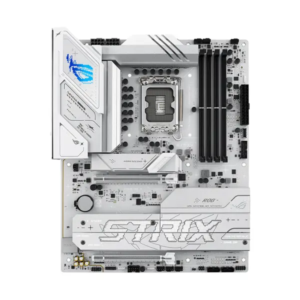 ASUS ROG STRIX B860-A GAMING WIFI ATX Motherboard, Intel B860 Chipset, LGA1851 Socket, DDR5 Memory Support, PCIe 5.0 Graphics and Storage Support, WiFi 7 Connectivity, Thunderbolt 4 USB Type-C, White Edition High-Performance Gaming Motherboard