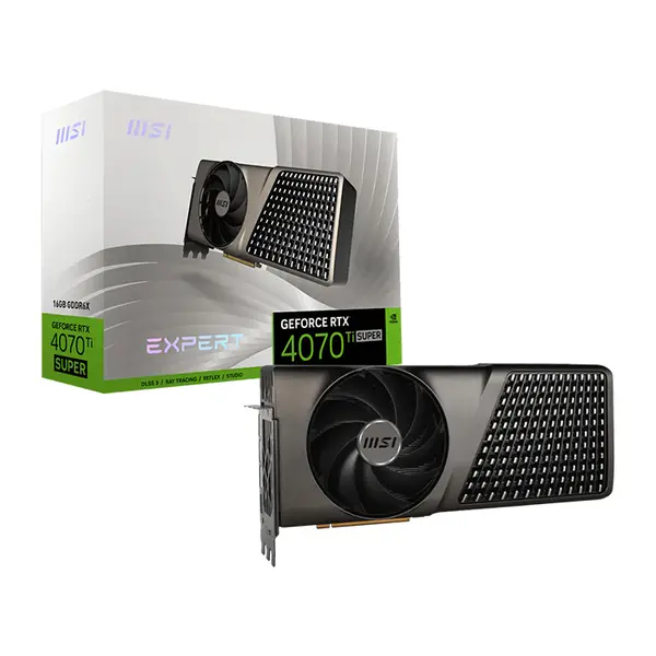 MSI GeForce RTX 4070 Ti SUPER 16G EXPERT 16GB GDDR6X Graphics Card, Flow Through Cooling Design, PCIe 4.0, HDMI 2.1a, DisplayPort 1.4a