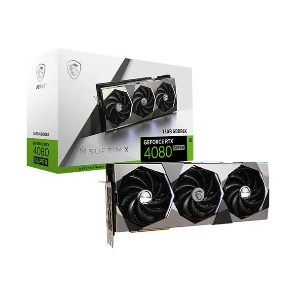 MSI GeForce RTX 4080 SUPER 16G SUPRIM X 16GB GDDR6X Graphics Card, Triple Fan Cooling, PCIe 4.0, HDMI 2.1a, DisplayPort 1.4a