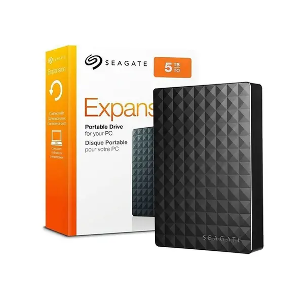 Seagate Expansion 5TB Portable External Hard Drive, USB 3.0 High-Speed Interface, Compact Portable Design, Reliable External Storage Solution for Backup and Data Transfer