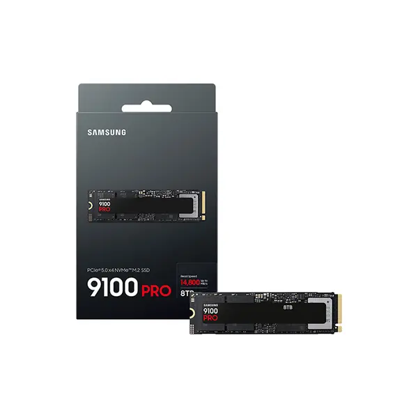 Samsung 9100 PRO 8TB PCIe Gen5 x4 NVMe M.2 2280 Internal SSD, PCIe 5.0 Interface, Ultra-High-Speed Storage Performance, Massive Capacity, Professional Gaming and Workstation Solid State Drive