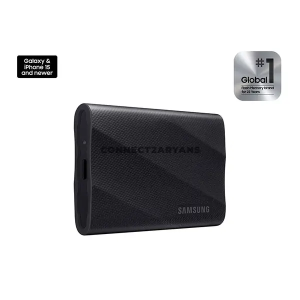 Samsung Portable SSD T9 1TB Black External SSD, USB 3.2 Gen 2x2 20Gbps, Up to 2000MB/s Read & 1950MB/s Write, AES 256-Bit Encryption, MU-PG1T0B/AM