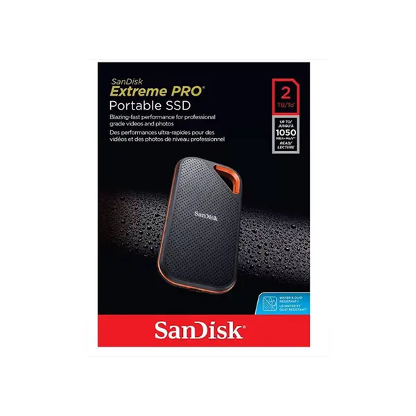 SanDisk Extreme Portable SSD 2TB External Solid State Drive, High-Speed USB-C Connectivity, Rugged Portable Design, Reliable External Storage Solution for Professionals and Everyday Users