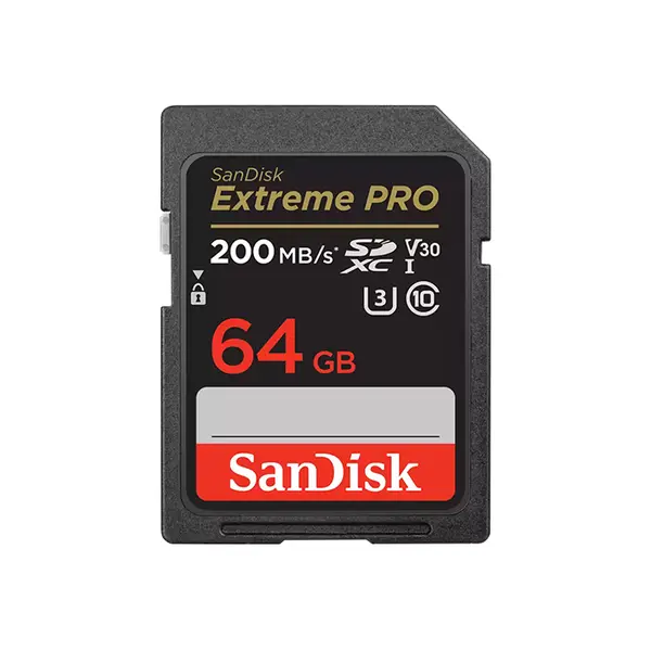 SanDisk Extreme PRO SDHC/SDXC UHS-I Memory Card for DSLR & Mirrorless Cameras, Class 10 U3 V30, Up to 200MB/s Read Speed, 4K UHD Professional Camera Storage Card