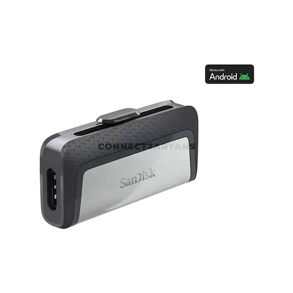 SanDisk Ultra Dual Drive USB Type-C SDDDC2 USB 3.1 Gen 1 Flash Drive, Up to 256GB Capacity, Up to 150MB/s Read Speed, Dual USB-C & USB-A Connectors, OTG Support & Retractable Design