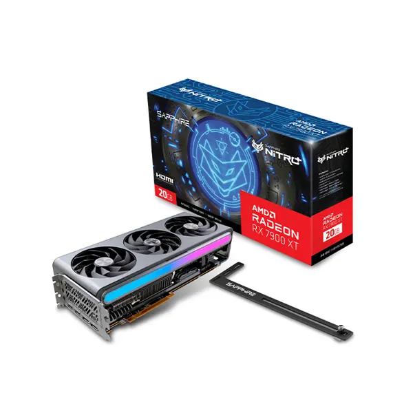 SAPPHIRE NITRO+ Radeon RX 7900 XT Vapor-X Graphics Card, 20GB GDDR6 Memory, 2560MHz Boost Clock, Vapor-X Cooling Technology, Triple Fan Thermal Design, RDNA 3 High-End Gaming GPU