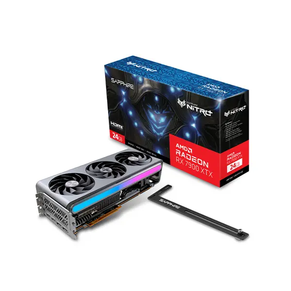 SAPPHIRE NITRO+ Radeon RX 7900 XTX Vapor-X Graphics Card, 24GB GDDR6 Memory, 2680MHz Boost Clock, Vapor-X Cooling Technology, Triple Fan Thermal Design, RDNA 3 Flagship 4K Gaming GPU