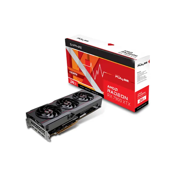 SAPPHIRE PULSE Radeon RX 7900 XTX Graphics Card, 24GB GDDR6 Memory, 2525MHz Boost Clock, Triple Fan Cooling System, RDNA 3 Flagship 4K Gaming and Content Creation GPU