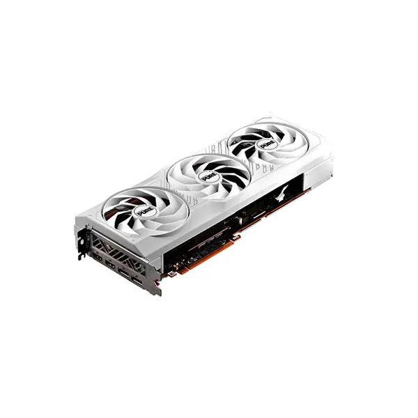 SAPPHIRE PURE Radeon RX 7800 XT Graphics Card, 16GB GDDR6 Memory, 2475MHz Boost Clock, Triple Fan Cooling System, White Edition RDNA 3 High-Performance 1440p Gaming GPU