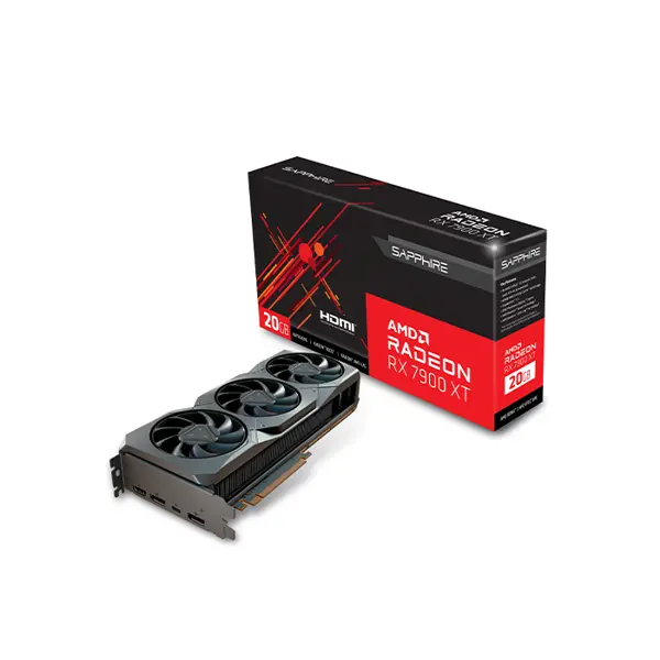 Sapphire AMD Radeon RX 7900 XT 20GB Graphics Card, 20GB GDDR6 Memory, RDNA 3 Architecture, Ray Tracing Technology, High-End 4K Gaming and Content Creation GPU