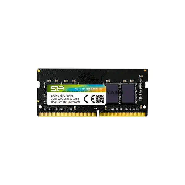 Silicon Power 16GB DDR4 3200MHz Laptop RAM SP016GBSFU320X02, CL22, 260-Pin SODIMM, 1.2V Low Voltage, 3200MT/s High-Speed Notebook Memory Module – Green