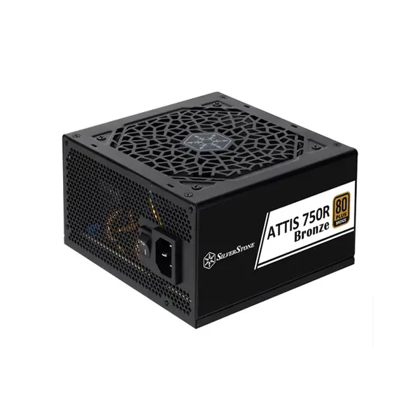 SilverStone ATTIS 750R Bronze 750W Power Supply, 80 PLUS Bronze Certified Efficiency, ATX 3.1 and PCIe 5.1 Ready, 120mm Silent Cooling Fan, Reliable Gaming PSU Black